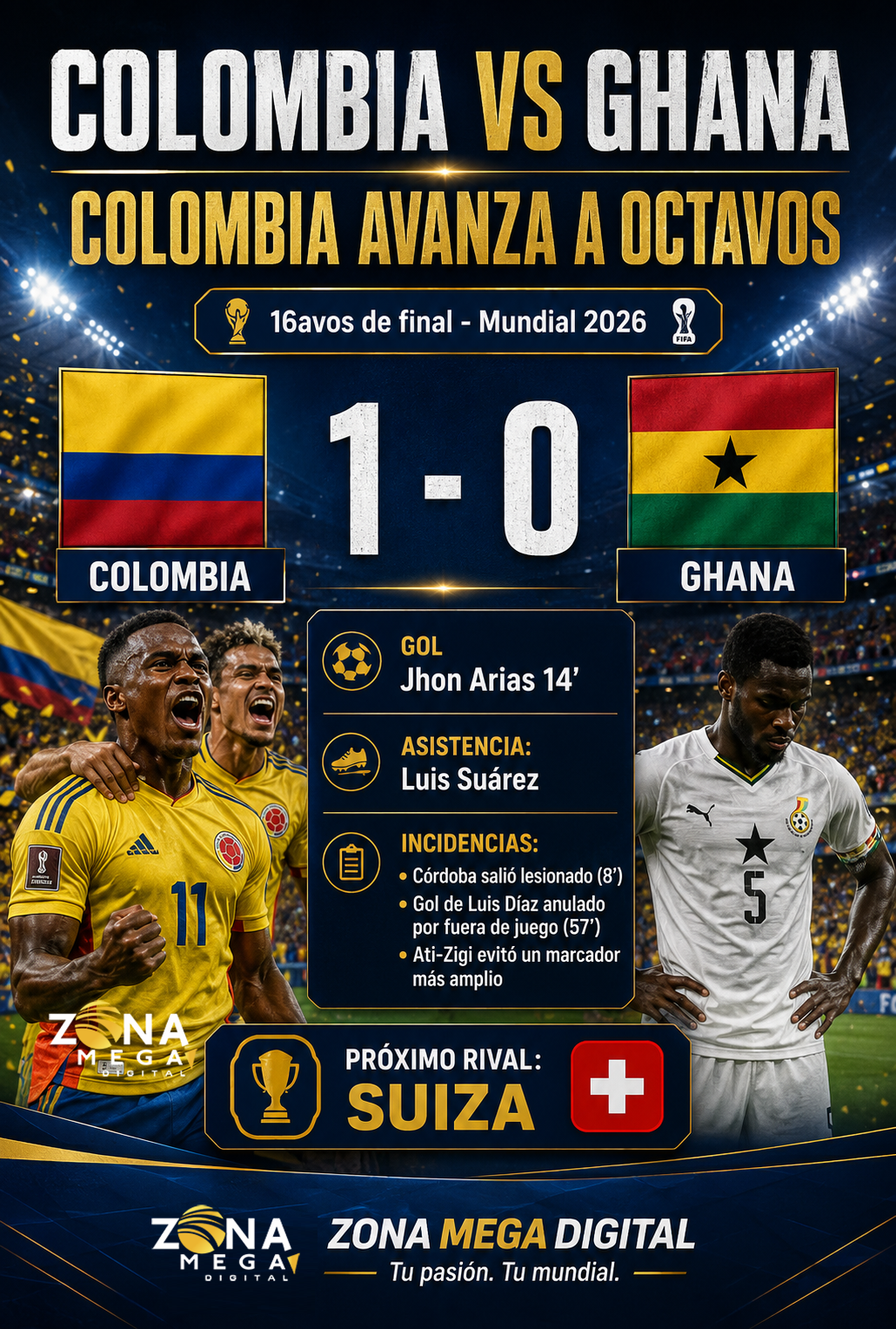 Colombia 1 - 0 Ghana