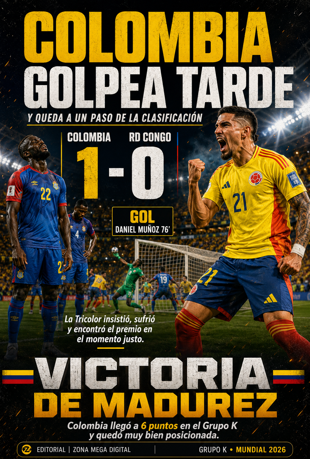 Colombia 1-0 Rep del Congo