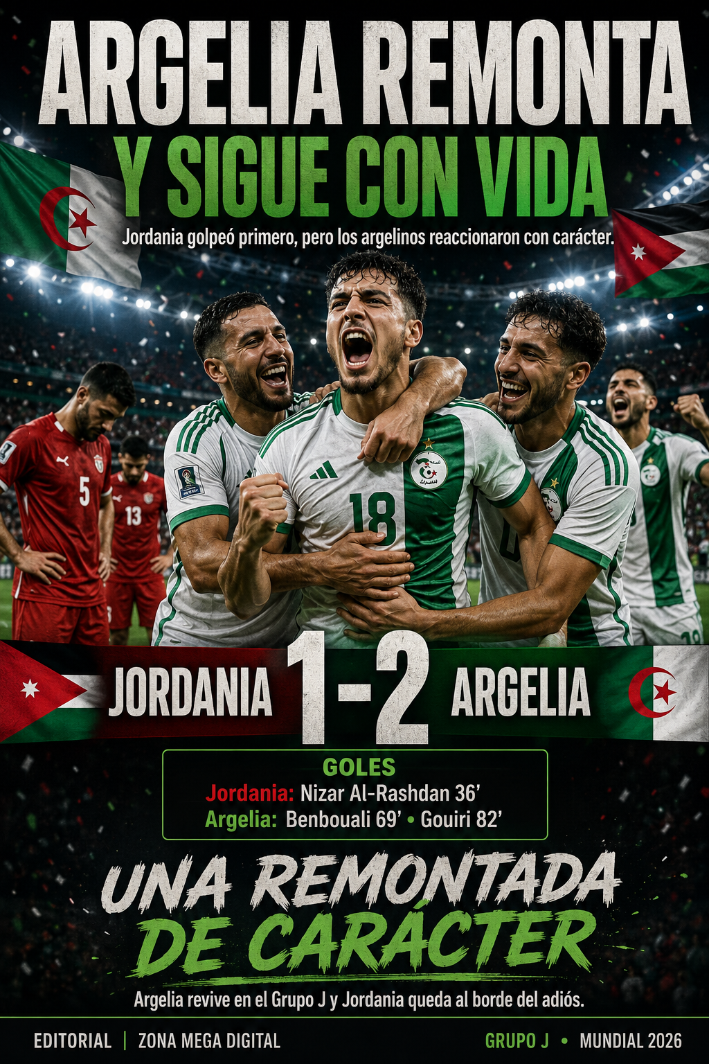 Jordania 1-2 Argelia