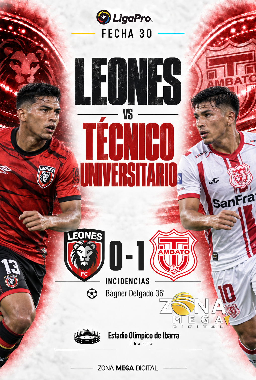 Leones 0 - 1 Técnico Universitario