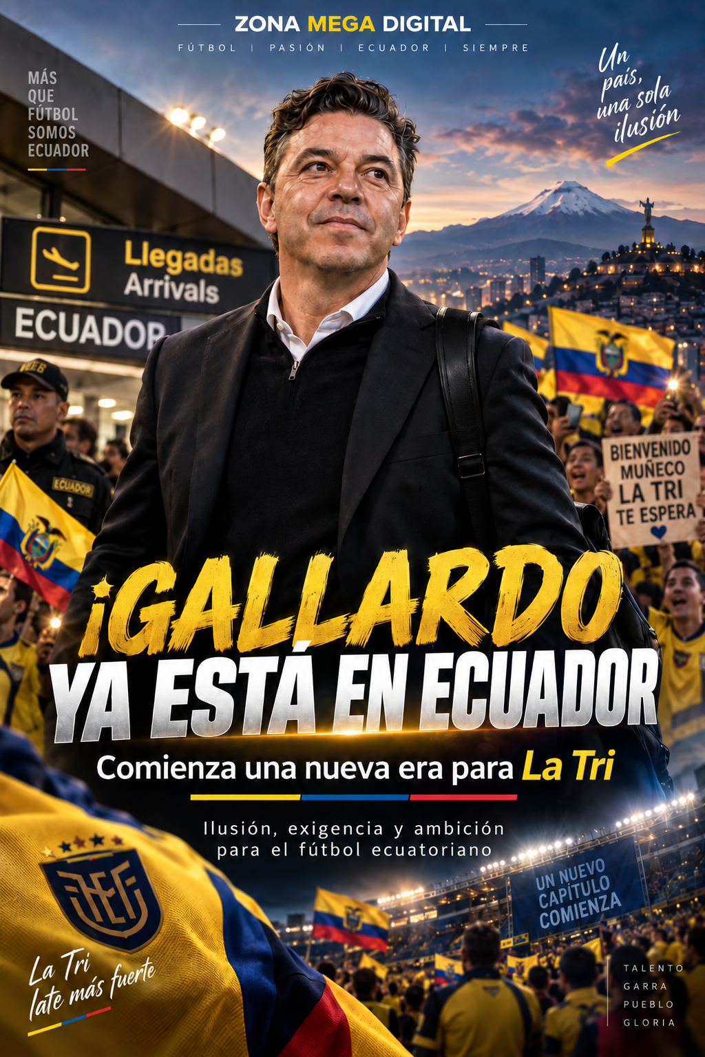 Marcelo Gallardo llegó a Ecuador
