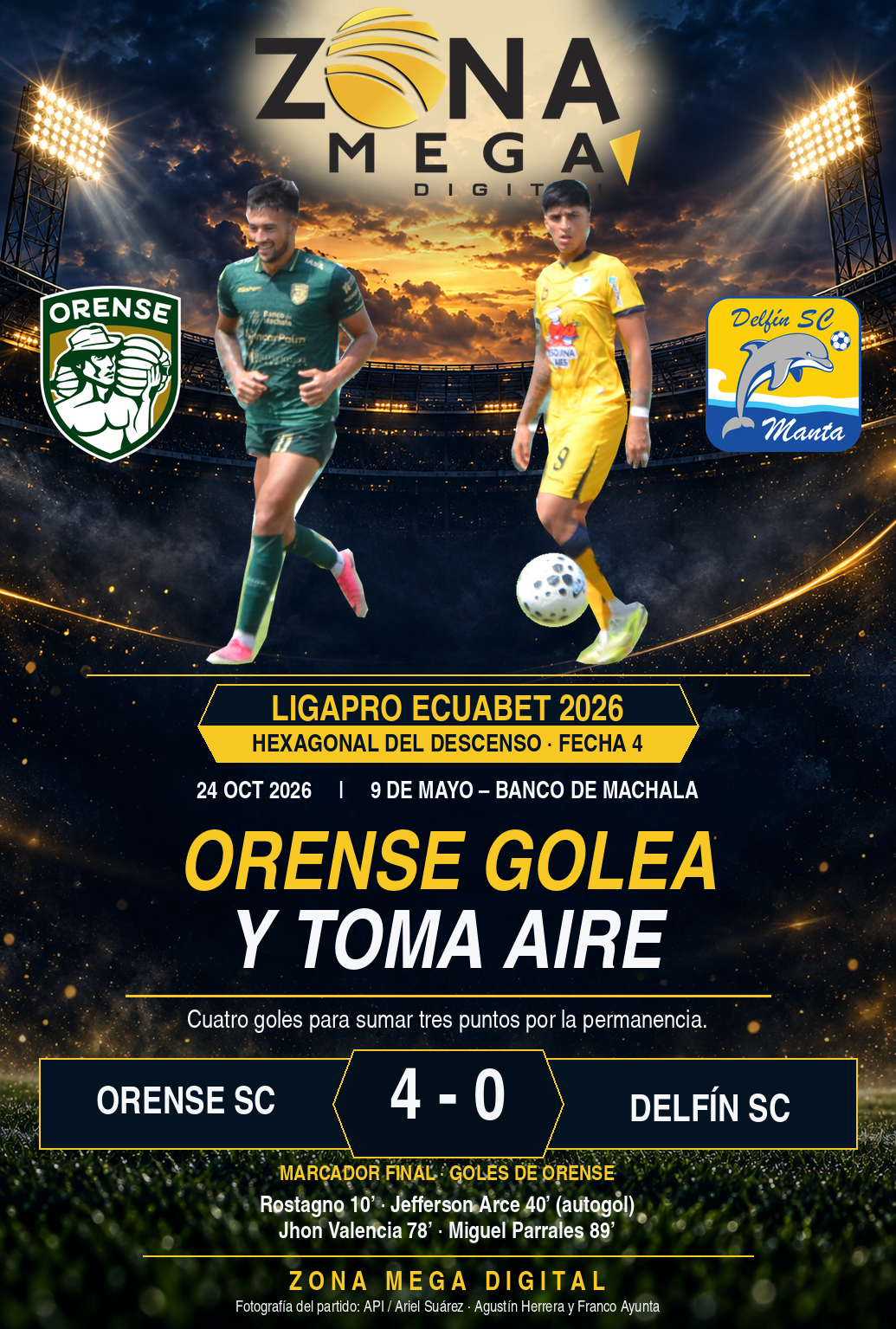 Orense 4-0 Delfín Orense 4-0 Delfín
