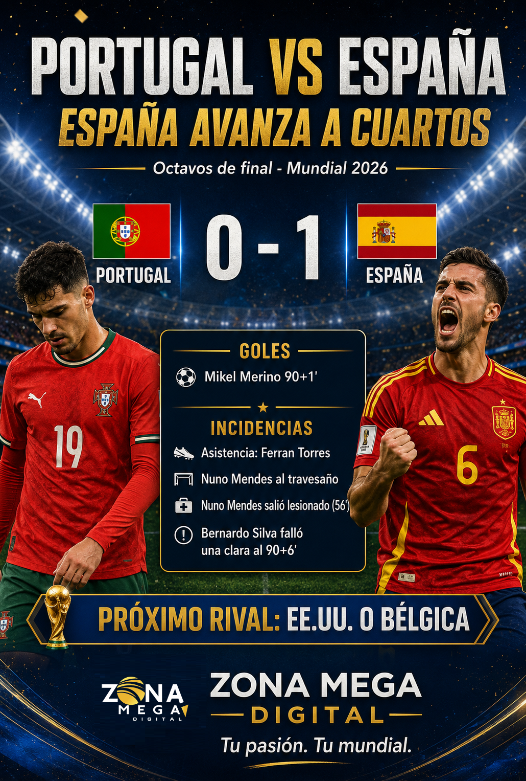 Portugal 0 - 1 España